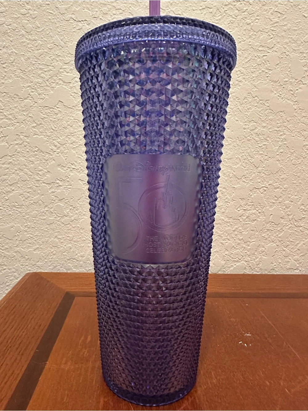 Starbucks Walt Disney World 50th Anniversary Purple Studded Tumbler 24oz Cup